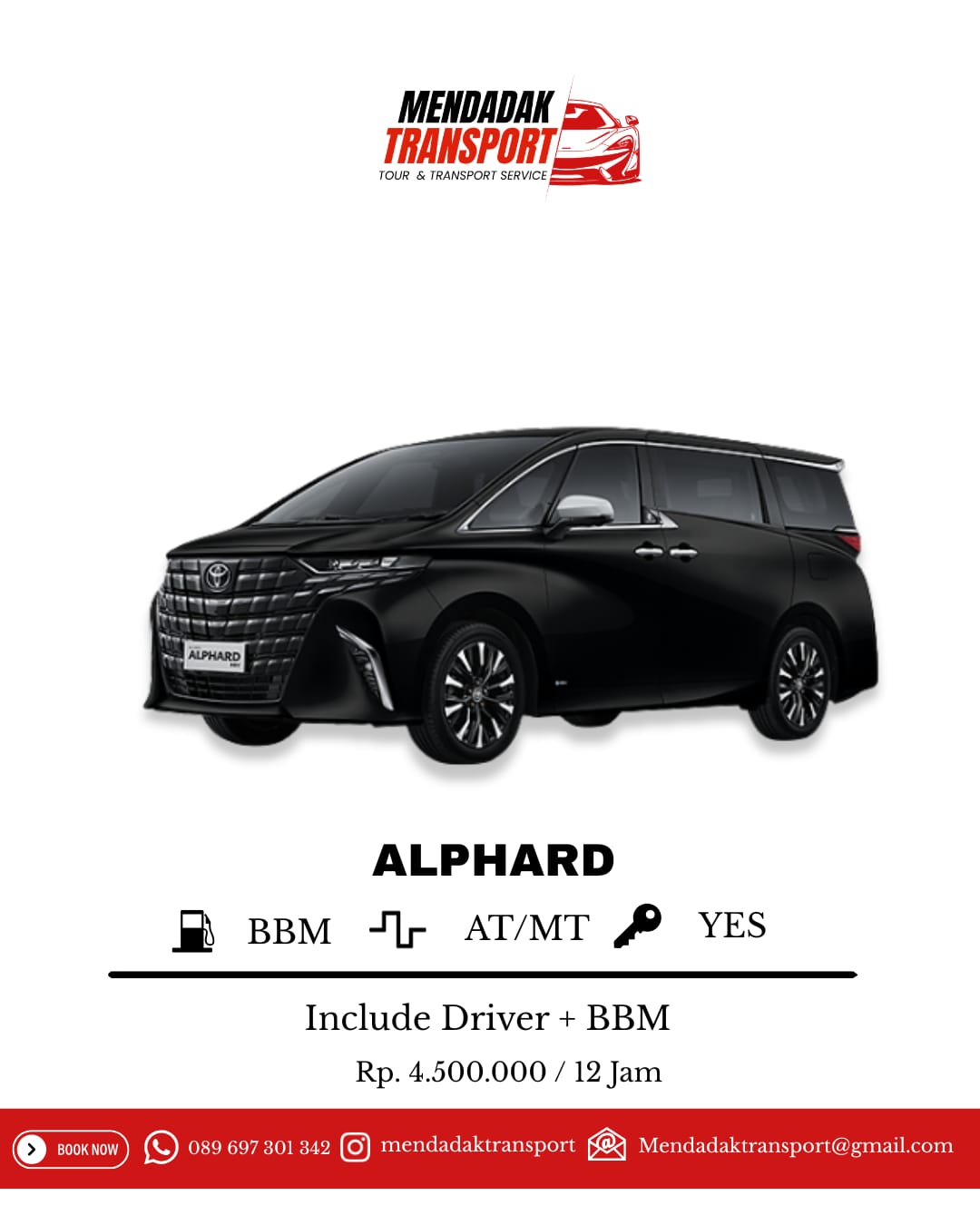 Alphard Mendadak Transport