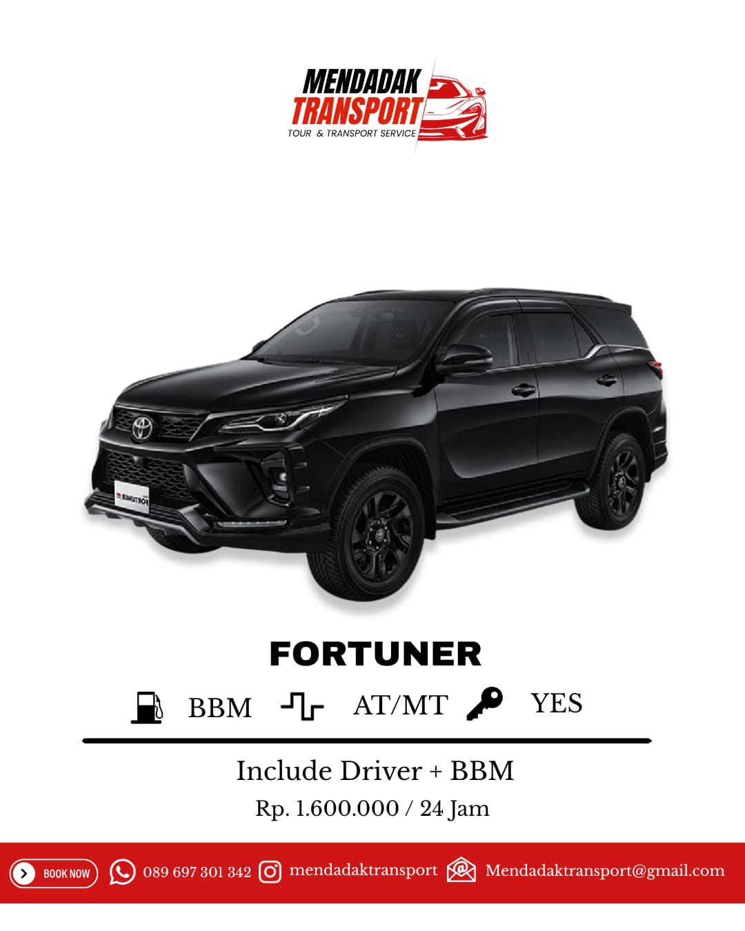 Fortuner Mendadak Transport