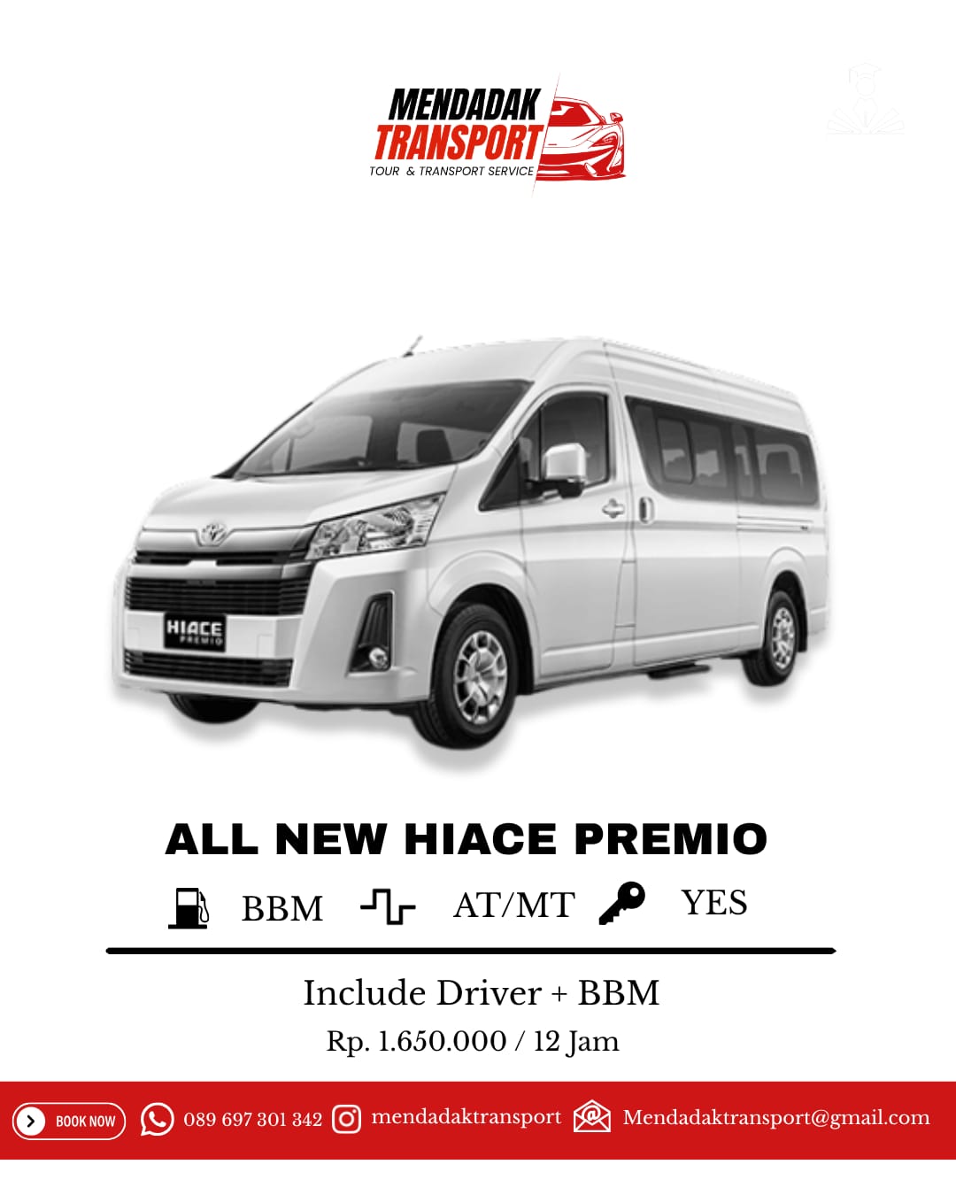 All New Hiace Premio Mendadak Transport