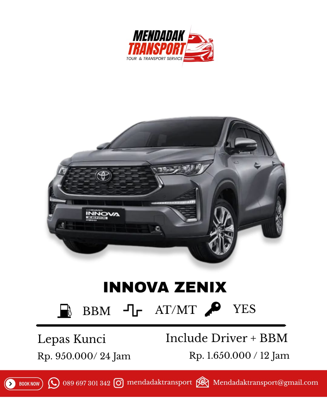 Innova Zenix Mendadak Transport