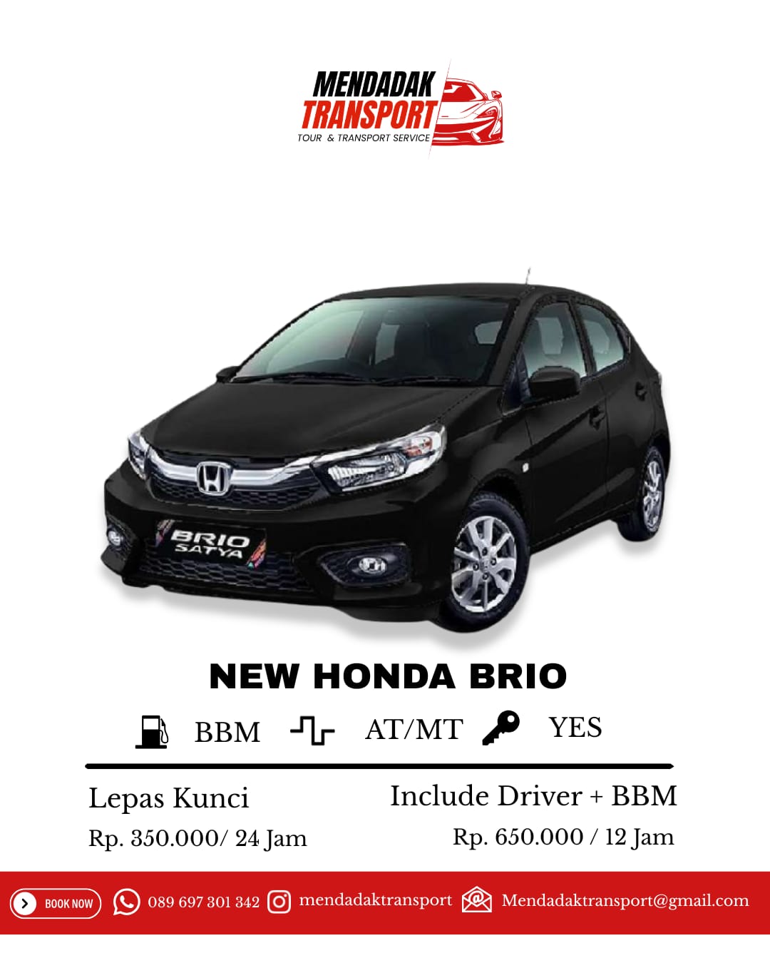 New Honda Brio Mendadak Transport
