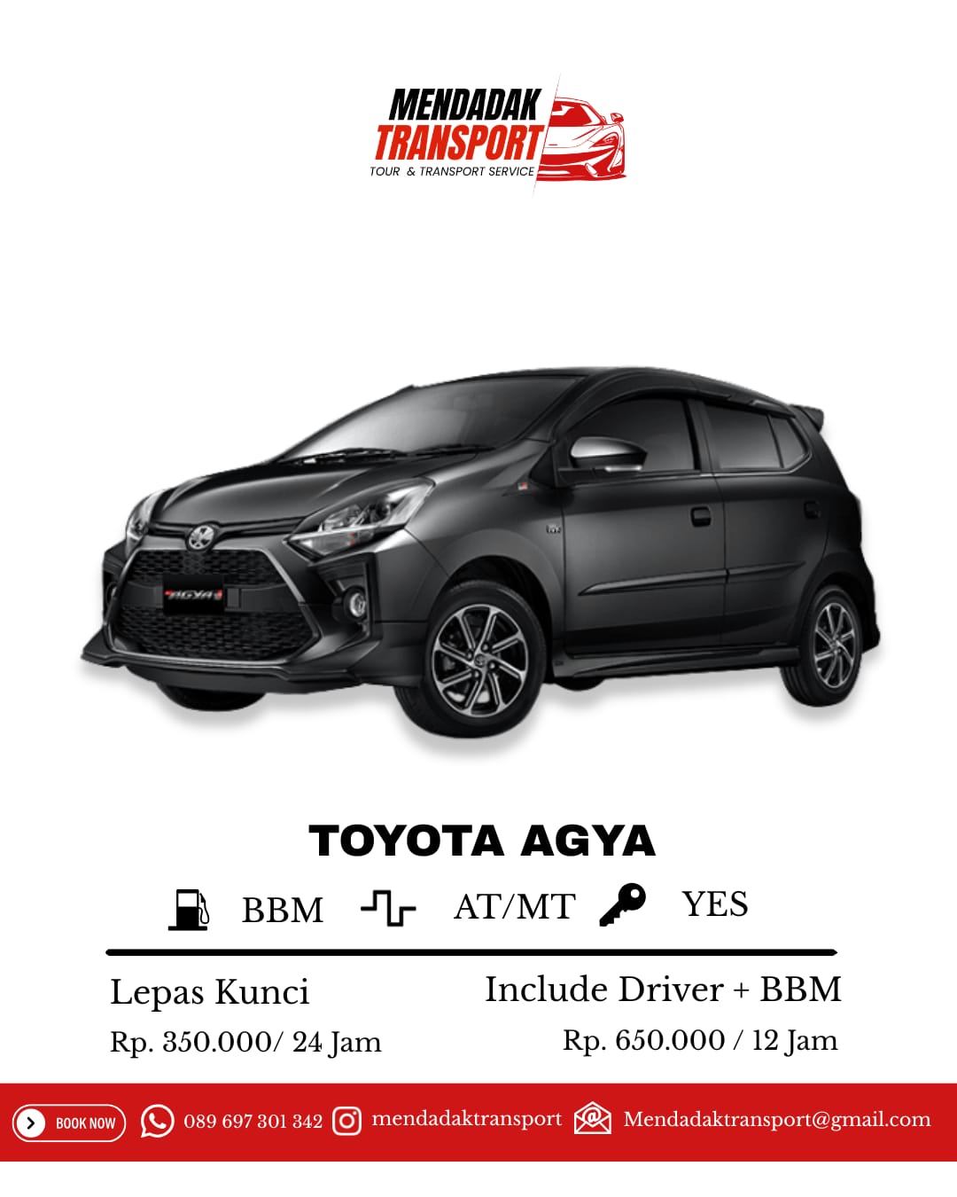 Toyota Agya Mendadak Transport